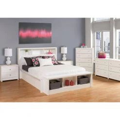Calla 5-Drawer White Chest of Drawers by Prepac
