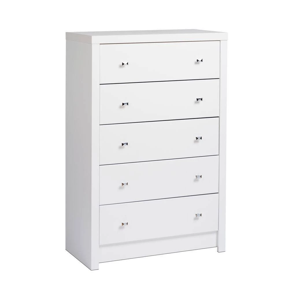 Calla 5-Drawer White Chest of Drawers by Prepac 5 Calla 5-Drawer White Chest of Drawers by Prepac - Image 5