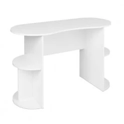 Kurv White Compact Student Desk with Storage by Prepac