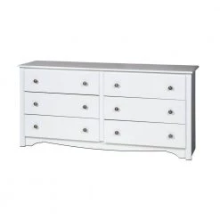 Monterey 6-Drawer White Dresser by Prepac