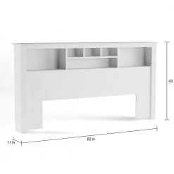 Monterey White King Headboard by Prepac -ZIRUWU || Prepac Shop white prepac headboards wsh 8445 76 1000