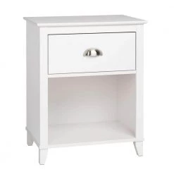 Yaletown 1-Drawer White Nightstand by Prepac