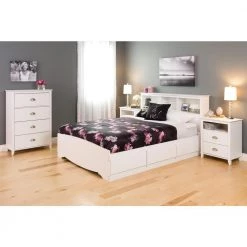 Yaletown 2-Drawer White Nightstand by Prepac -ZIRUWU || Prepac Shop white prepac nightstands wdnh 1202 1 31 1000
