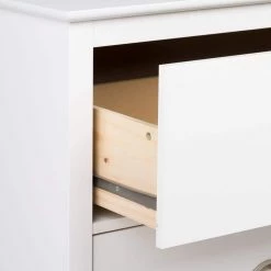 Yaletown 2-Drawer White Nightstand by Prepac -ZIRUWU || Prepac Shop white prepac nightstands wdnh 1202 1 66 1000