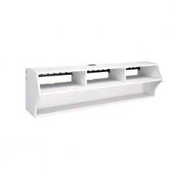 Altus 58 in. White Composite Floating Entertainment Center Fits TVs Up to 60 in. with Wall Mount Feature by Prepac