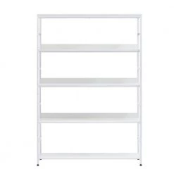 47.24 in. Wide White 5 BookcaseOpen Bookshelf Storage Large 5 Shelf Bookshelf Furniture with Metal Frame by ZIRUWU