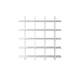 71 in. White Wood 5 Shelf Standard Bookcase by ZIRUWU
