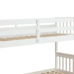 White Twin Over Full Bunk Bed with Trundle, Convertible into 2 Beds by ZIRUWU -ZIRUWU || Prepac Shop white ziruwu bunk beds zt zqp2wb 1f 1000