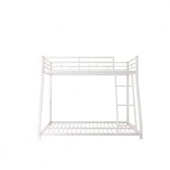 White Twin over Full Metal Bunk Bed by ZIRUWU