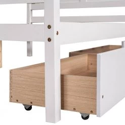 57 in. W White Full Frame Canopy Bedwith Two Drawers,With Slat Support Leg Frame by ZIRUWU 15 57 in. W White Full Frame Canopy Bedwith Two Drawers,With Slat Support Leg Frame by ZIRUWU -ZIRUWU || Prepac Shop white ziruwu canopy beds zzq yuda7562a fa 1000