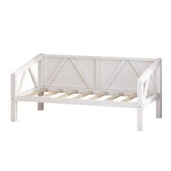 White Twin size Daybed, Wood Slat Support by ZIRUWU