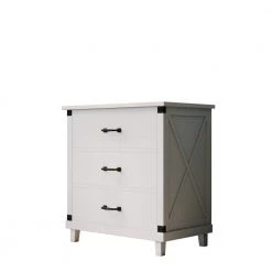 White Pine Modern Bedroom Nightstand with 3 Drawers Storage by ZIRUWU -ZIRUWU || Prepac Shop white ziruwu nightstands zt zqp1ns 1f 1000