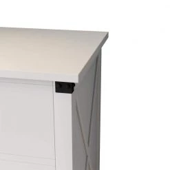 White Pine Modern Bedroom Nightstand with 3 Drawers Storage by ZIRUWU -ZIRUWU || Prepac Shop white ziruwu nightstands zt zqp1ns 4f 1000