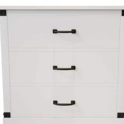 White Pine Modern Bedroom Nightstand with 3 Drawers Storage by ZIRUWU -ZIRUWU || Prepac Shop white ziruwu nightstands zt zqp1ns c3 1000