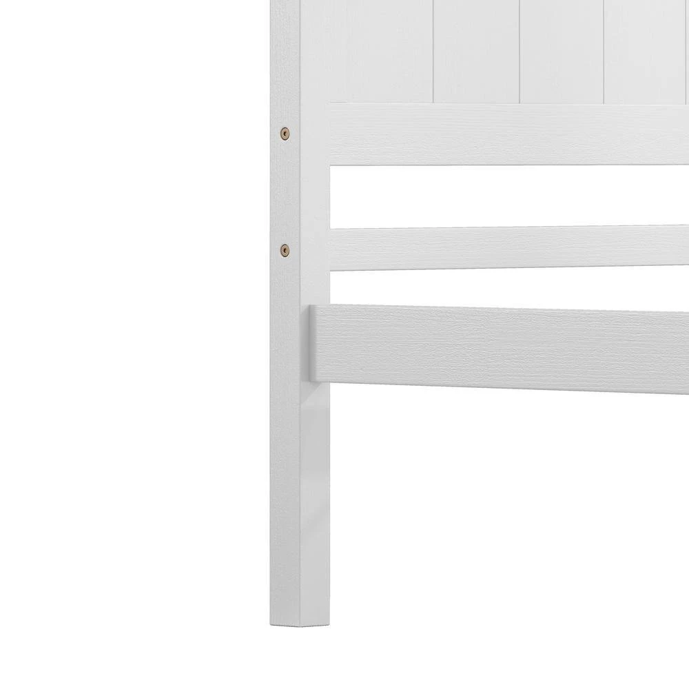 61.2 in. White Platform Bed Frame with Headboard, Wood Slat Support by ZIRUWU 4 61.2 in. White Platform Bed Frame with Headboard, Wood Slat Support by ZIRUWU - Image 4