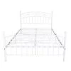 59.84 in. W White Queen Metal Frame Platform Bed with headboard and footboard, heavy duty and quick assembly by ZIRUWU