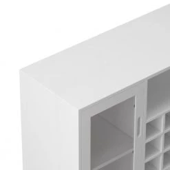 White Sideboards with an Open Shelf, a Utility Drawer, 2 Concealed Cabinets and a 12-Grid Wine Rack by ZIRUWU -ZIRUWU || Prepac Shop white ziruwu sideboards buffet tables zqp sn2sb 1f 1000