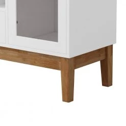 White Sideboards with an Open Shelf, a Utility Drawer, 2 Concealed Cabinets and a 12-Grid Wine Rack by ZIRUWU -ZIRUWU || Prepac Shop white ziruwu sideboards buffet tables zqp sn2sb 44 1000