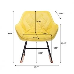 Living room Comfortable rocking chair accent chair by ZIRUWU -ZIRUWU || Prepac Shop yellow ziruwu rockers gliders ottomans zt zqp5yy 76 1000